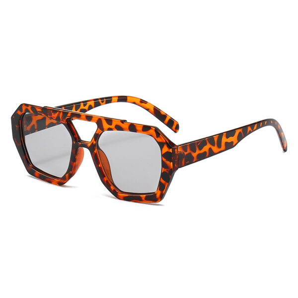 Sunway Eyewear Retro Double Bridge Sun Glasses Custom Logo Trendy Women Vintage Square Sunglasses - Image 5