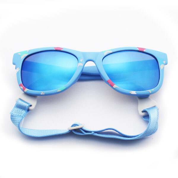 2024 Fashion Baby Kids Sunglasses With Strap UV400 Protection Wholesaler Custom Logo Design Children Sun Glasses Kid Sunglass - Image 2