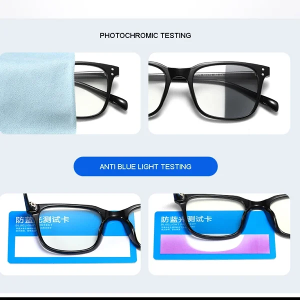 Photochromic TR90 Anti Blue Light Blocking UV400 protection Computer Optical Glasses - Image 6