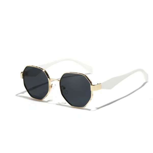Sunway Eyewear Wholesale OEM Custom Logo Metal Sun Glasses Polygon Square Trendy Men Women Unisex Shades Sunglasses - Image 4
