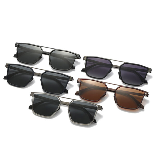 2025 High Quality Vintage Punk Sunglasses Steampunk Double Bridge Sun Glasses Square Frame Metal Shades UV400 Unisex for Men - Image 3