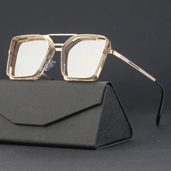 Sunway Eyewear Trending Men Sunglasses Factory Custom Designer Logo Retro Square Man Sunglass High Quality Mens Sun Glasses - Image 3