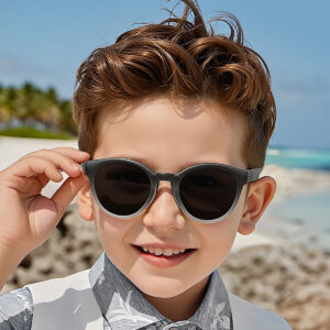 Wholesale New Design Portable Colorful Boys Girls Kids Sun Glasses Flexible Light Square TR90 Frame Children Foldable Sunglasses