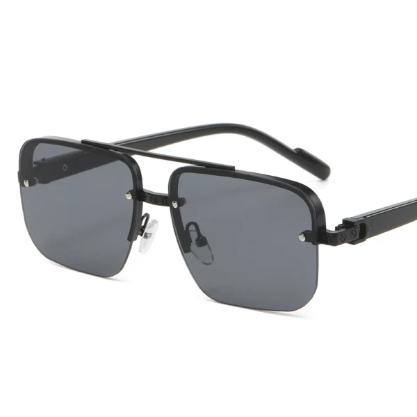 2024 New Arrivals Fashion Rectangle Metal Rimless Sun Glasses Custom Logo Square Sunglasses Men - Image 5