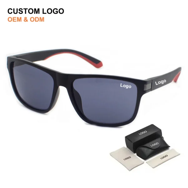 Classic Square Frame Sport Sun Glasses Cycling for Men Women Outdoor Polarized Custom Logo Sports Sunglasses with High Quality