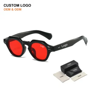 Unisex Personality Retro Round Frame Design Men Women Sunglasses Custom Designer Fashion High Quality Sun Glasses