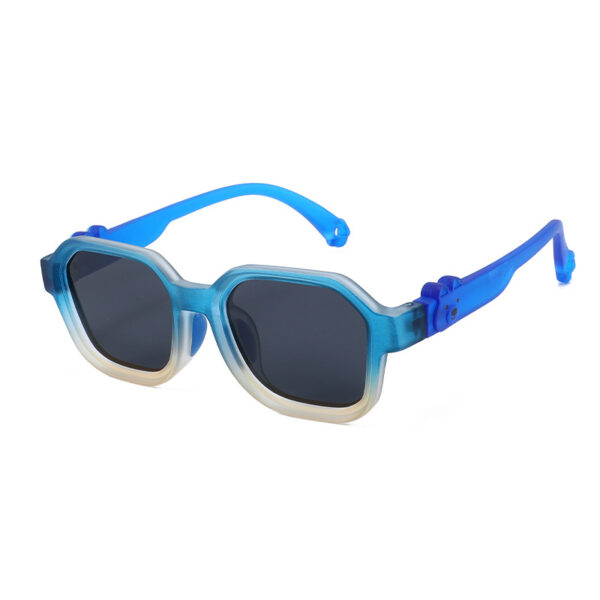 New Fashion Design Gradient Colorful Square TR Frame Kids Sun Glasses Outdoor UV protection Children Sunglasses for Girl and Boy - Image 2