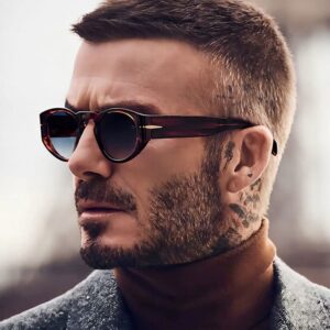 OEM Manufacturer Thick Frame Lunettes De Soleil Custom logo Vintage Retro Round Sun Glasses Sunglasses Men