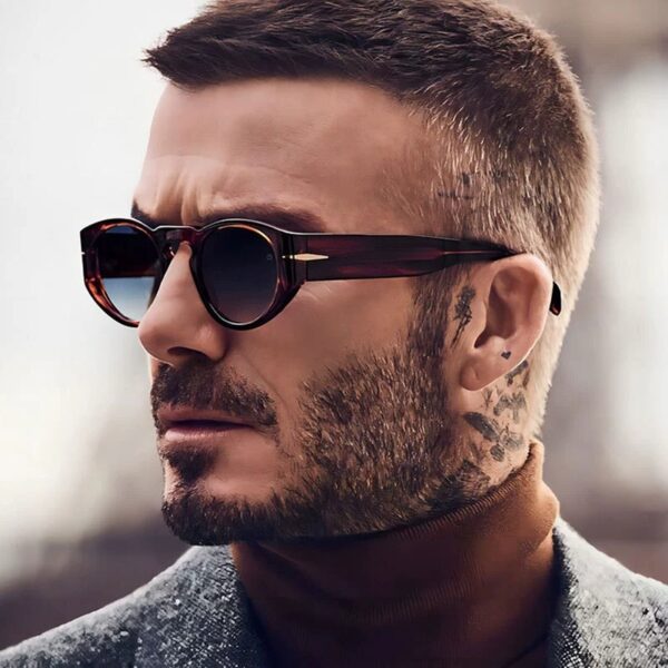OEM Manufacturer Thick Frame Lunettes De Soleil Custom logo Vintage Retro Round Sun Glasses Sunglasses Men