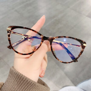 Hot TR90 Spring Hinge Optical Frame Cat Eye Eyeglasses Anti Blue Light Glasses