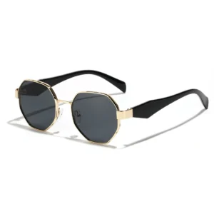 Sunway Eyewear Wholesale OEM Custom Logo Metal Sun Glasses Polygon Square Trendy Men Women Unisex Shades Sunglasses