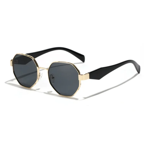 Sunway Eyewear Wholesale OEM Custom Logo Metal Sun Glasses Polygon Square Trendy Men Women Unisex Shades Sunglasses