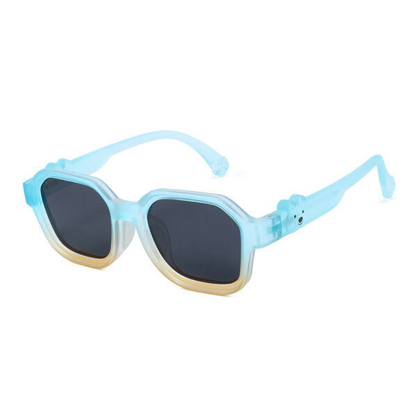 New Fashion Design Gradient Colorful Square TR Frame Kids Sun Glasses Outdoor UV protection Children Sunglasses for Girl and Boy - Image 4