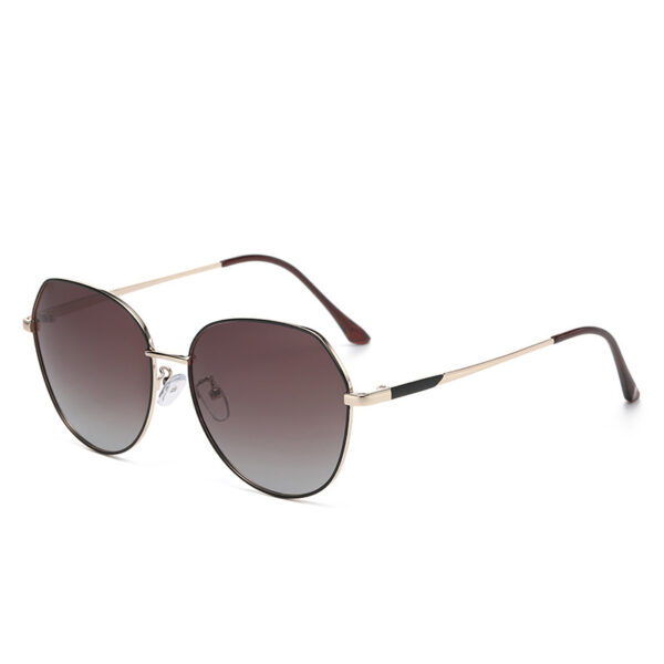 New Trendy Designer TAC Round UV400 Custom Logo Metal Polarized Sun Glasses Sunglasses for Women - Image 5