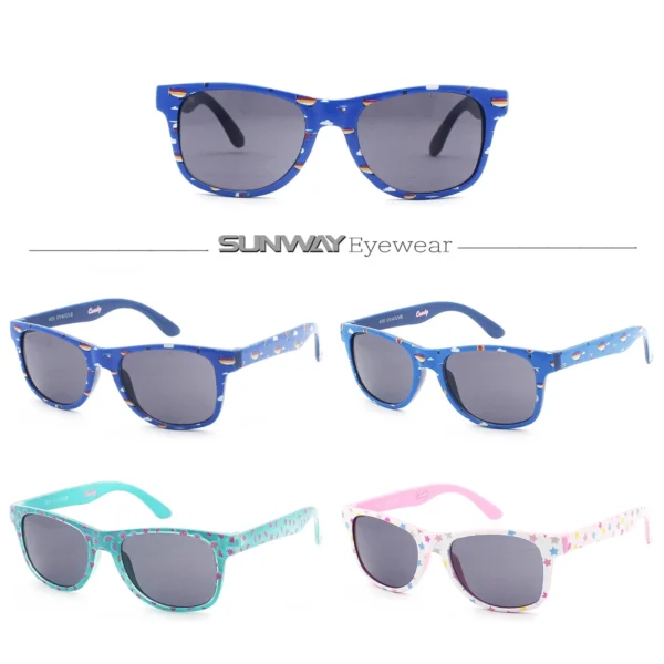 New Design Printed Square Frame Custom Logo Children Sun Glasses Polarized UV400 Protection Kids Sunglasses for Boys Girls - Image 2