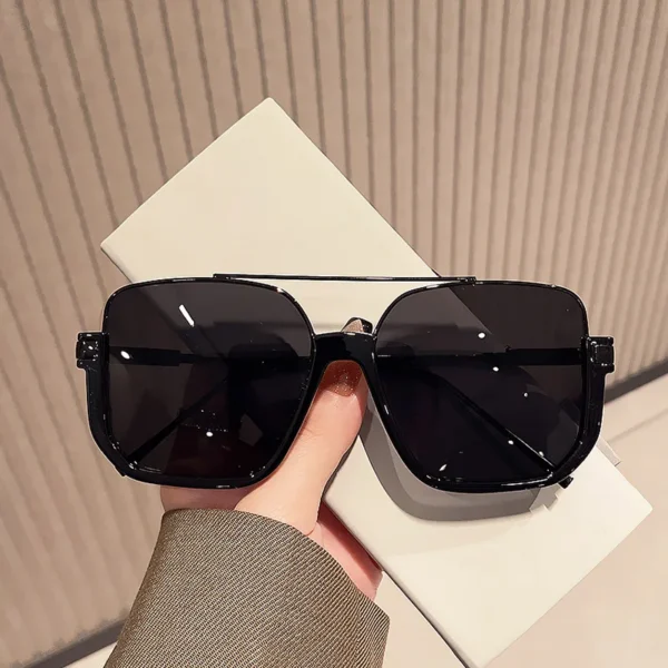 Advanced and Fashionable Large Frame square Sun Glasses Outdoor Street Photos UV400 Protection Sunglasses for Women Men - Image 4