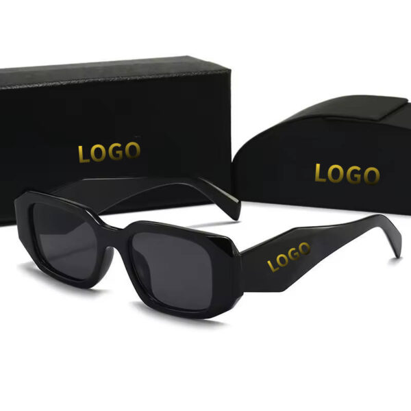 Wholesale 2025 Luxury Designer Retro square Shades Sunglasses Vintage Rectangle Custom logo Famous Brand Hexagon Sunglasses