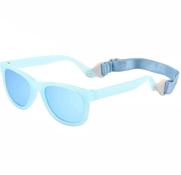 Factory Price TPEE Flexible Kids Sunglasses with Strap Wholesale Custom Infant Square Baby Infant Sun Glasses Boys Girl Sunglass