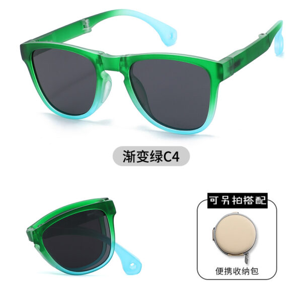 High Quality Foldable Color Square TR Frames Kids Sunglasses Outdoor UV400 Protection Boys Girls Children Sun Glasses Shades - Image 4