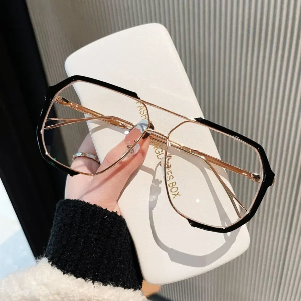 New Fashion Women Shades Personality Large Square Frame Oversized Designer Lunette De Soleil Sunglasses Men - Image 5