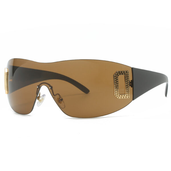 Sunway Eyewear Luxury Oversized Rimless Fashionable Punk Sun Glasses for Ladies Y2K One Piece Lens Sunglasses Women - Image 4