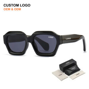 2025 New Arrivals Designer Men Vintage Uv400 Protection Sun Glasses Luxury Large Frame Polygonal Women Sunglasses Shades