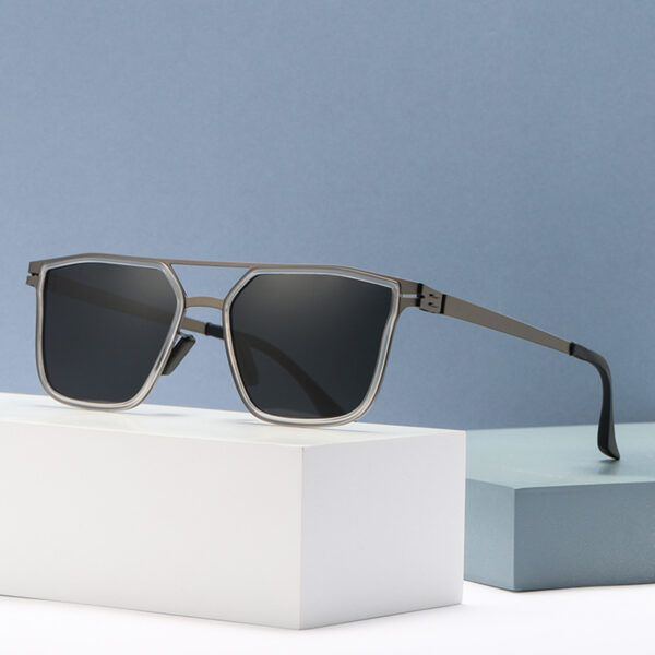 2025 High Quality Vintage Punk Sunglasses Steampunk Double Bridge Sun Glasses Square Frame Metal Shades UV400 Unisex for Men - Image 2