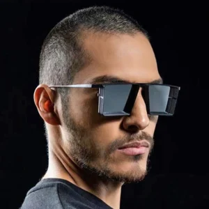 Sunway Eyewear Trending Men Sunglasses Factory Custom Designer Logo Retro Square Man Sunglass High Quality Mens Sun Glasses