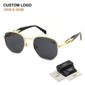 New Trendy Round Metal Frames Sunglasses with High Quality Unisex Custom Logo Fashion Design Luxury Women Men Sun Glasses Shades