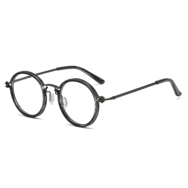 New Fashion Stylish Metal Frame Black Round Eyeglass Optical Glasses Frames Blue Light Blocking Glasses for Men - Image 5