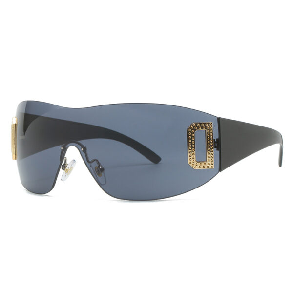 Sunway Eyewear Luxury Oversized Rimless Fashionable Punk Sun Glasses for Ladies Y2K One Piece Lens Sunglasses Women - Image 3