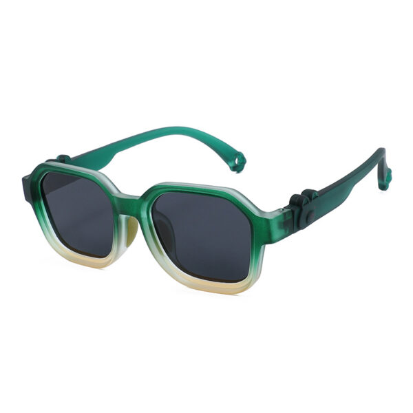 New Fashion Design Gradient Colorful Square TR Frame Kids Sun Glasses Outdoor UV protection Children Sunglasses for Girl and Boy - Image 6