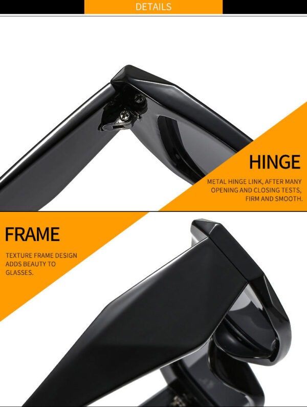 Wholesale 2025 Luxury Designer Retro square Shades Sunglasses Vintage Rectangle Custom logo Famous Brand Hexagon Sunglasses - Image 2