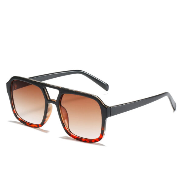 New Designer Luxury Fashion Korea Style Square Double Beam Frame Sun Glasses Custom Logo Men Women Shades Sunglasses 2025 - Image 5