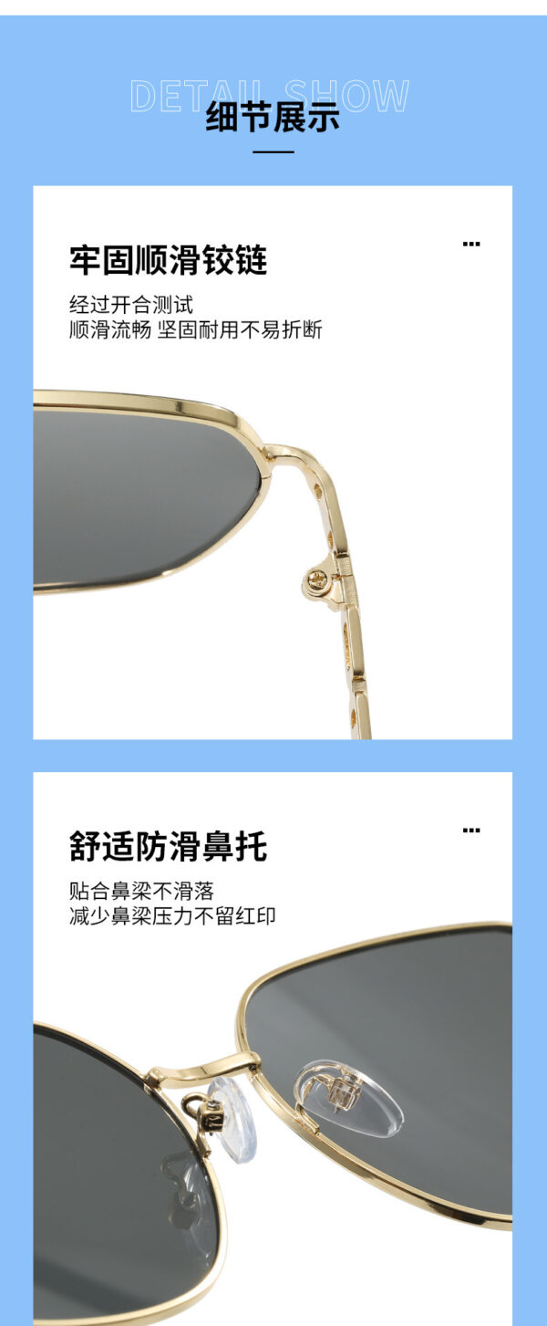 2025 Fashion Metal Women Men Sun Glasses UV400 Protection Unisex Oversized Square Frames Shades Luxury Designer Metal Sunglasses - Image 6