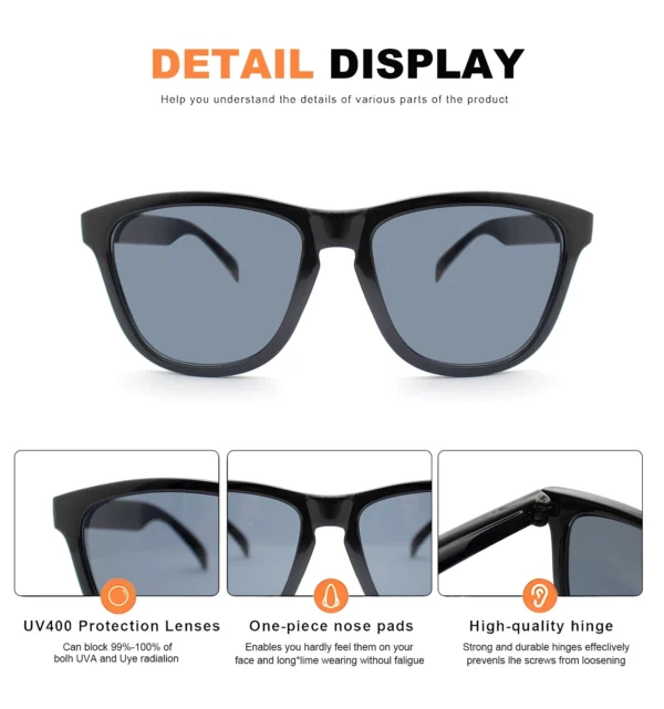 Hot Selling BPA-Free PC Frame TAC Lens Women Men Unisex UV400 Lifestyle Polarized Running Sunglasses Custom logo - Image 5
