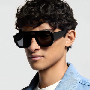 New Trendy Double-Beam Men Women Sun Glasses Custom Logo Wide-Brim Hip-Hop Punk Personality Unisex Fashion Sunglasses
